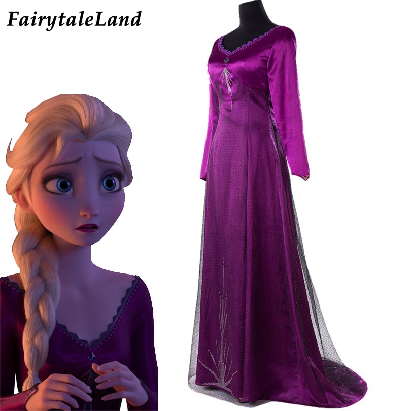 frozen 2 elsa purple nightgown