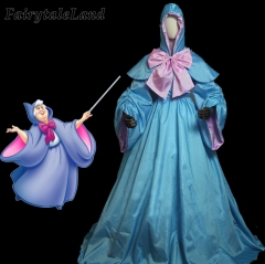 Details about   The Fairy Godmother Drizella Cosplay Dress Cape Hood Costume Cinderella Cartoon 